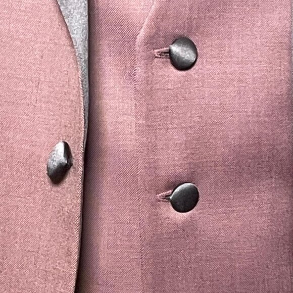 IKE BEHAR SLIM FIT TUXEDO; COAT PANT; VEST - BURGUNDY - Picture 6 of 14